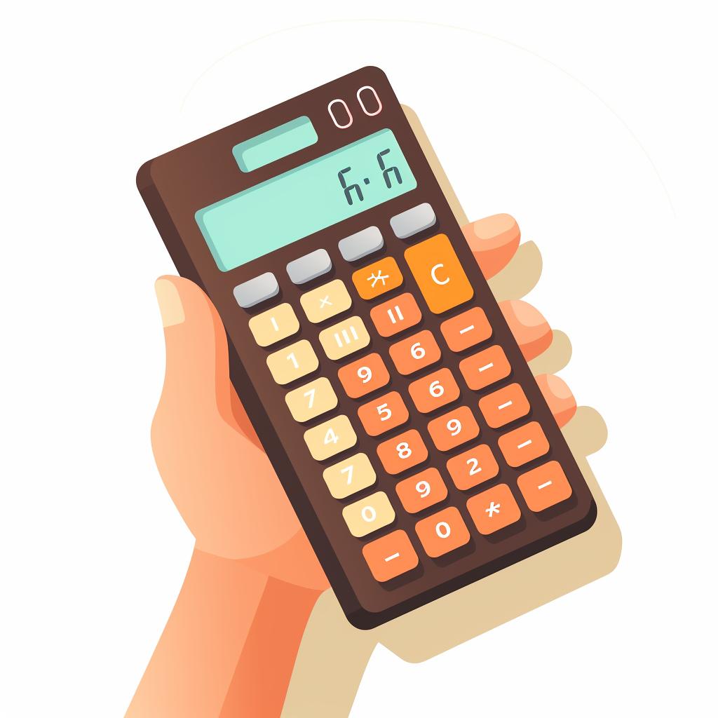 Person calculating budget on a calculator